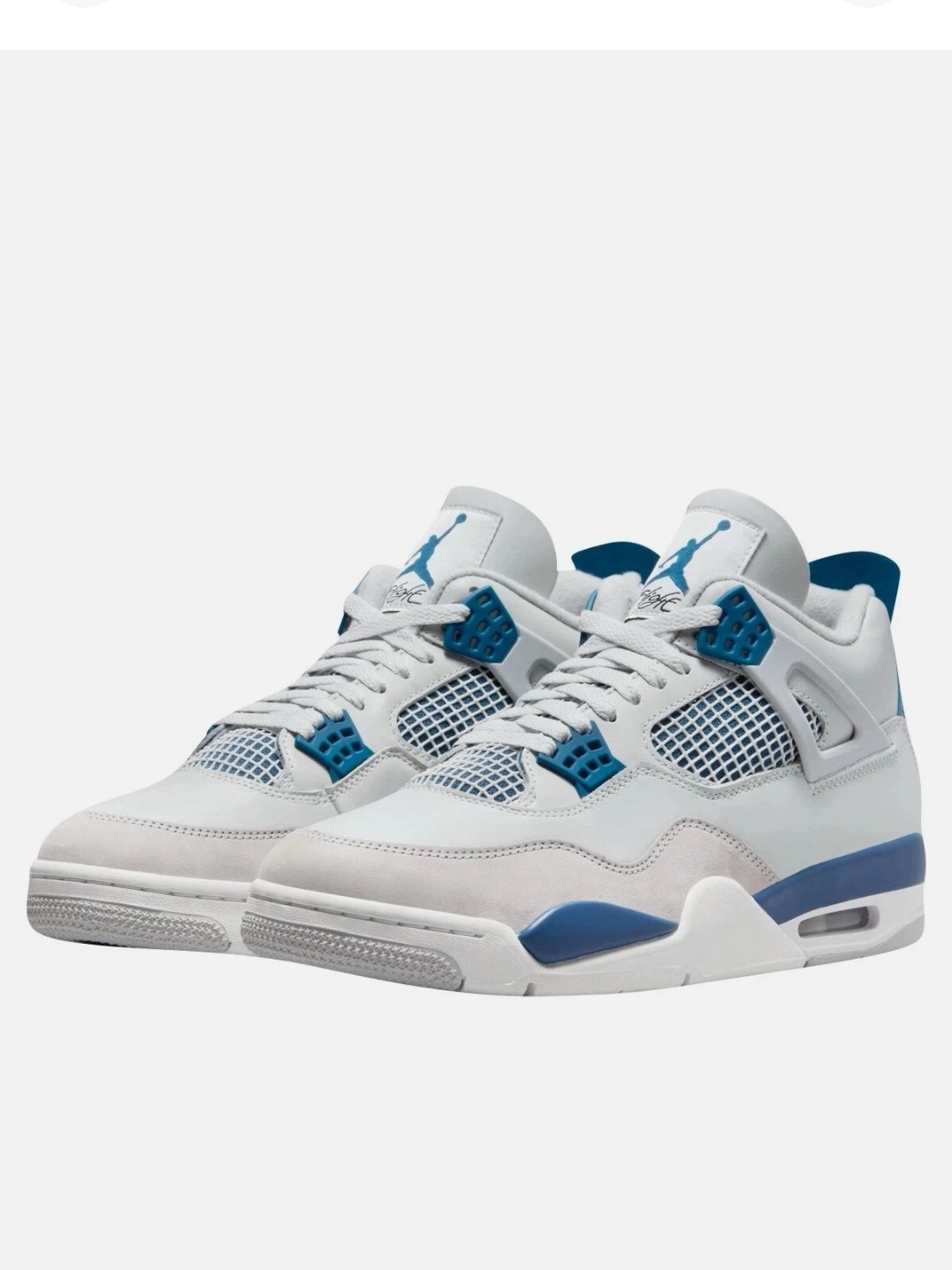 Jordan 4 Retro Men's Off-White Military Blue Sneakers Fv5029-141